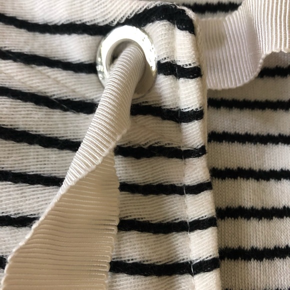 NWT Chaps Tie Front Striped Top - Picture 5 of 8